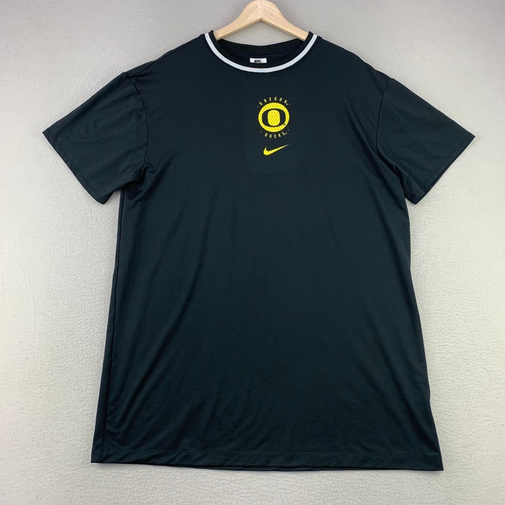 Nike Oregon Ducks Essential SS‎ Dress Womens Medium Black Sporty Center Logo